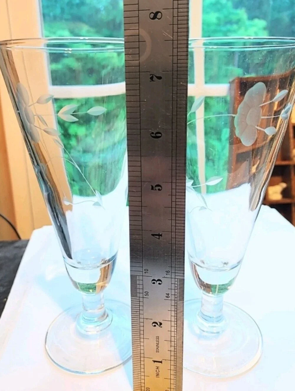 Princess House Heritage Patter Pilsner Glasses (2)
